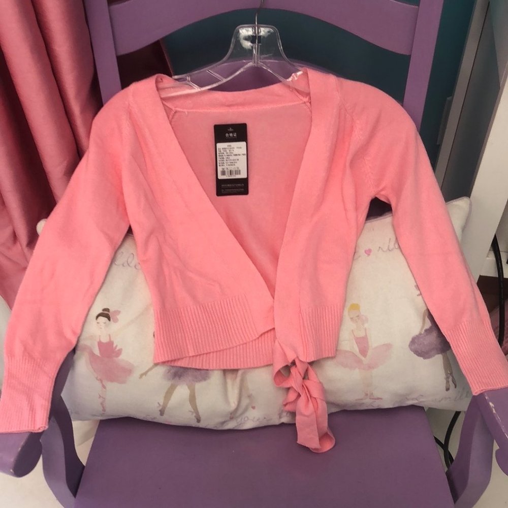 Soft Girls Knitted Wrap Ballet Cardigan Sweater